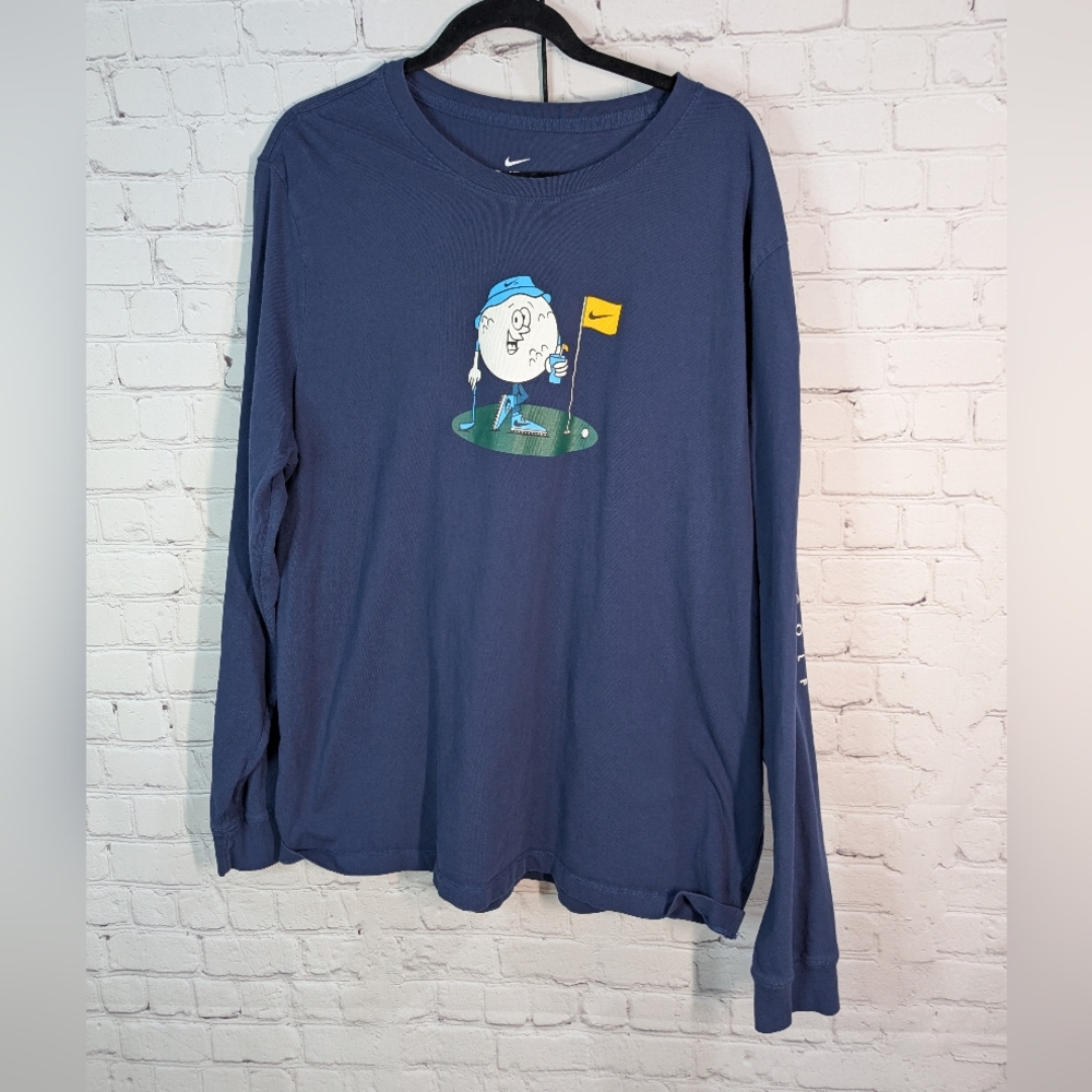 Nike Blue Long Sleeve Tee with Graphic